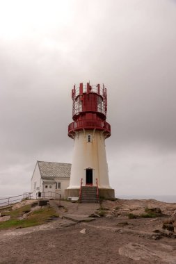 Deniz feneri Lindesnes Fyr 'e bakın. Norveç