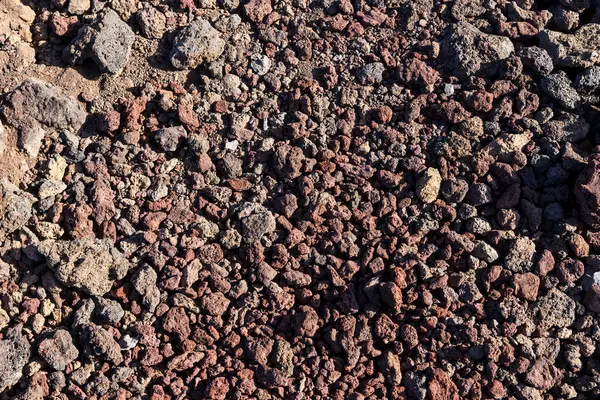 Small Red Gray Volcanic Stones Tenerife Canary Island Spain Royalty Free Stock Images