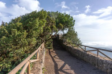 Bakış açısı Mirador Pico del Ingles. Tenerife. Kanarya Adaları. İspanya