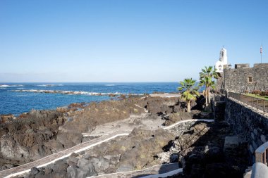 Doğal volkanik havuzlar. Garachico. Tenerife. Kanarya adaları. İspanya