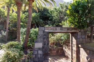 Garachico 'daki Parque de la Puerta de Tierra. Tenerife. Kanarya adası. İspanya