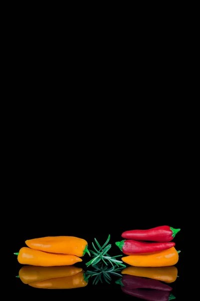 Vegyes Piros Sárga Narancssárga Zöld Paprika — Stock Fotó