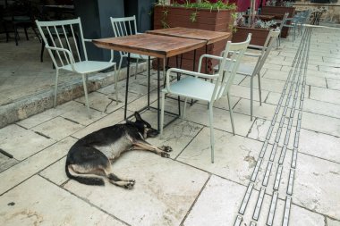 Türkiye 'nin Antalya kentindeki eski pazar caddesi