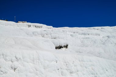 Pamukkale, doğal beyaz havuz dokusu. Türkiye