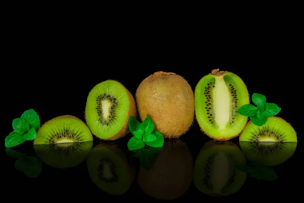 stock image Still life, Kiwi fruit on the table and black background