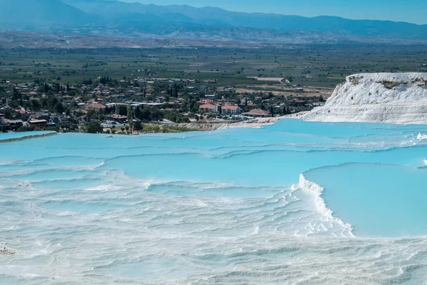 Stock image Pamukkale, natural pool with blue water, Turkey