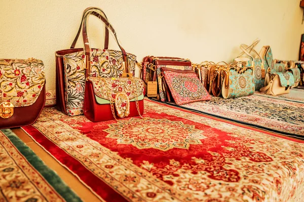 Textura Tradiční Arabské Prodejny Koberců Turecku — Stock fotografie