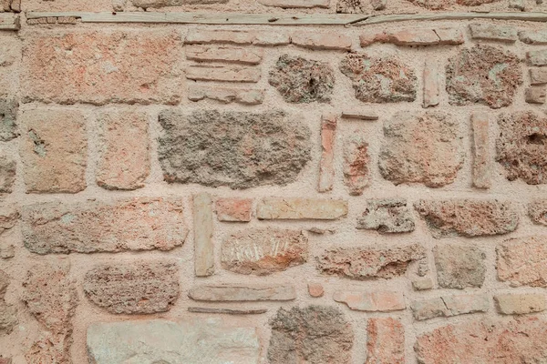 Wall Closeup Hand Construction Stones Texture — Foto Stock
