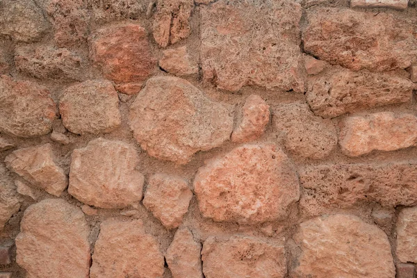 Wall Closeup Hand Construction Stones Texture — Zdjęcie stockowe