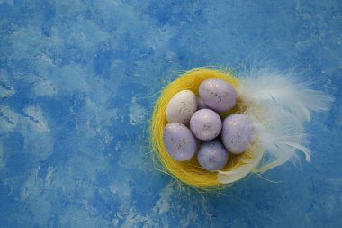 Image of colorful Easter background  with eggs