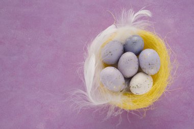 Image of colorful Easter background  with eggs