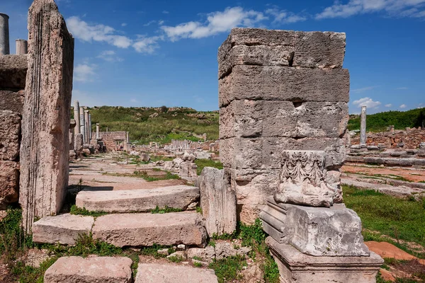 Ruínas Gregas Romanas Perge Turquia — Fotografia de Stock