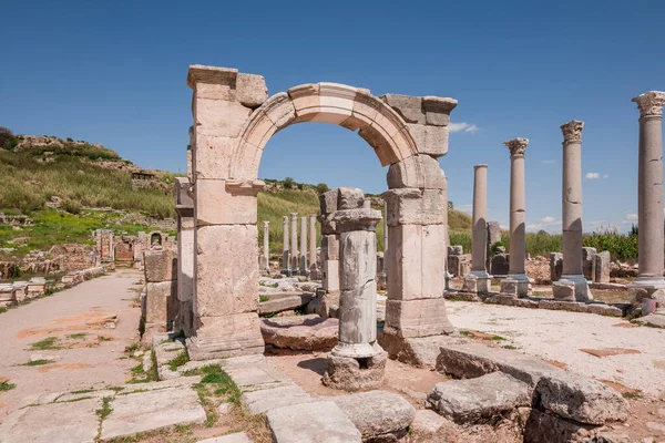 Griekse Romeinse Ruïnes Perge Turkije — Stockfoto