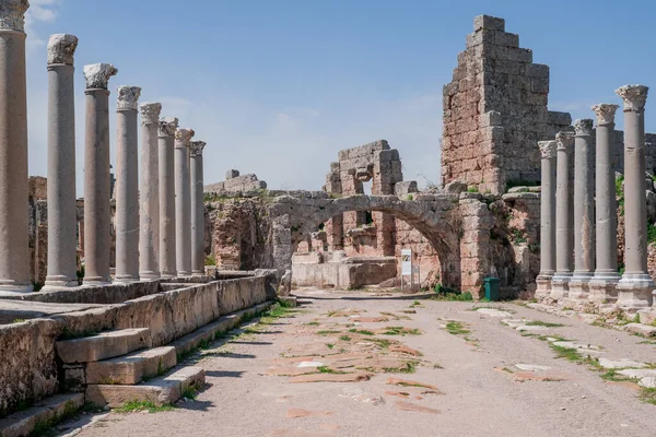 Руїни Греції Риму Перге Туреччина — стокове фото