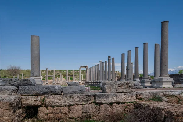 Griechische Und Römische Ruinen Perge Türkei — Stockfoto