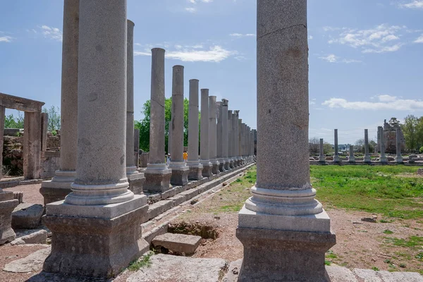 Ruinas Griegas Romanas Perge Turquía — Foto de Stock