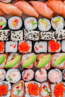 Japon suşi arka planı.