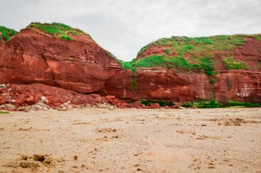 Sandstone cliffs of Exmouth beach,England.UK.