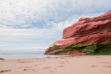 Sandstone cliffs of Exmouth beach,England.UK. clipart