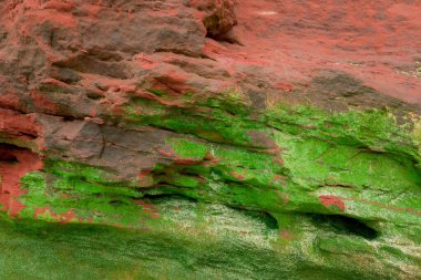 Sandstone cliffs of Exmouth beach,England.UK.