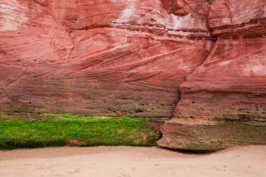 Sandstone cliffs of Exmouth beach,England.UK.