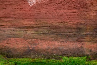 Sandstone cliffs of Exmouth beach,England.UK.