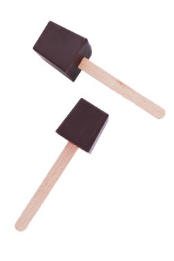 Çikolatalı marşmelov. Beyazda izole edilmiş. İzole edilmiş