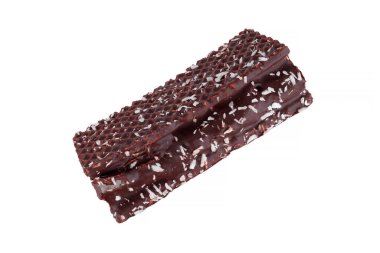 Çikolatalı marşmelov. Beyazda izole edilmiş. İzole edilmiş