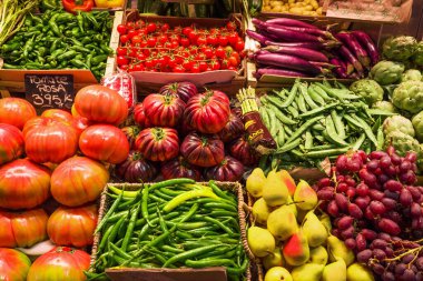 çok taze meyve ve sebze satışı için