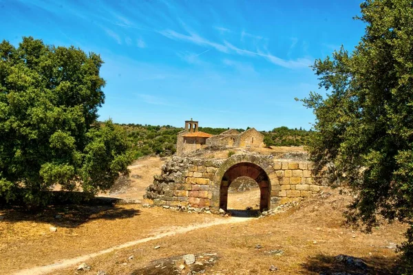 Vista Uma Das Entradas Para Castelo Castelo Mendo Portugal Fazia — Fotografia de Stock