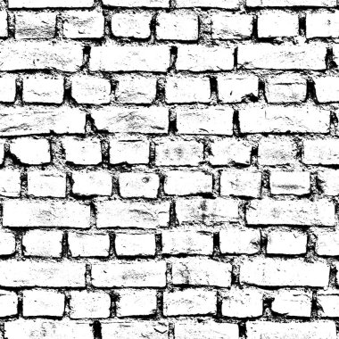 kırmızı tuğla duvarın siyah ve beyaz desensiz görüntüsü