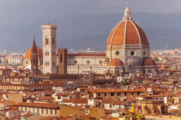 İtalya Floransa 'daki Aziz Mary Katedrali, uzaktan görülüyor.