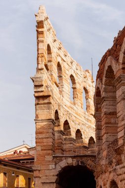 Verona, İtalya, Ekim 2022: Verona Amfitiyatrosu, İtalya.