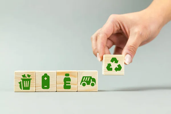 Sorting garbage, recycling concept, garbage dump, clean planet, earth day