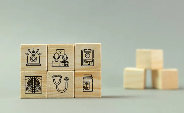 Regular health checkup, doctor visit, patient chart, hospital stay concept