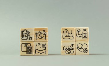 Dietitian visit, weight loss concept, lifestyle improvement, change of eating habits, better quality of life