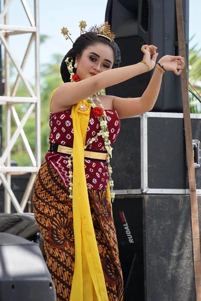 Blitar Java Est Indonésie Avril 2022 Javanais Exécute Une Danse — Photo