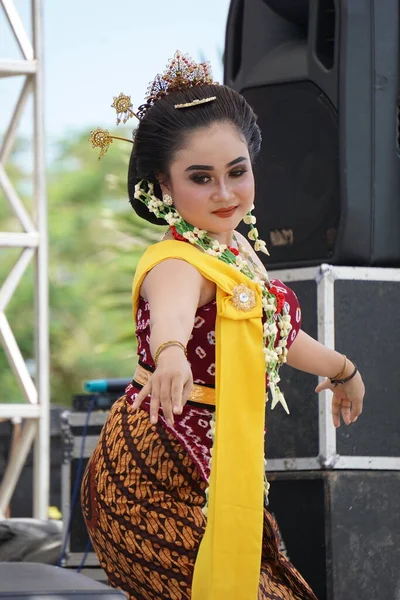 Blitar Giava Orientale Indonesia Aprile 2022 Giavanese Esibisce Nella Danza — Foto Stock