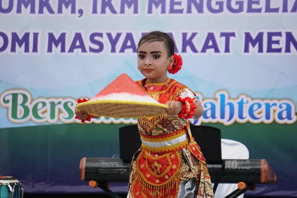 Desempenho Dança Usodo Palavra Usodo Tirada Língua Javanesa Que Significa — Fotografia de Stock