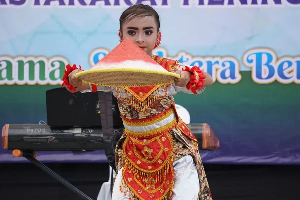Desempenho Dança Usodo Palavra Usodo Tirada Língua Javanesa Que Significa — Fotografia de Stock