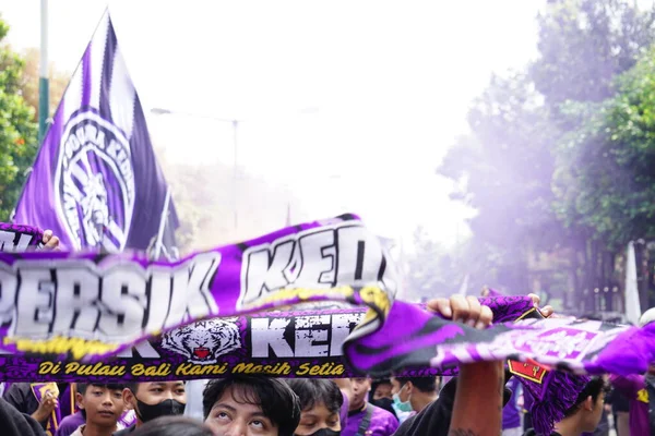 서포터들 페르시크는 인도네시아 클럽중 — 스톡 사진