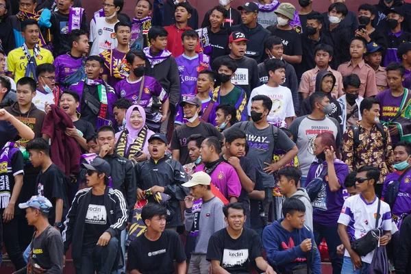 Los Partidarios Persik Kediri Persik Uno Los Clubes Fútbol Indonesia —  Fotos de Stock