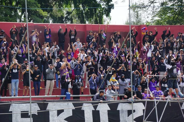 Persik Kediris Anhängare Persik Indonesiska Fotbollsklubbarna — Stockfoto