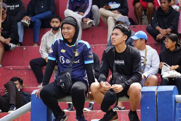 Прихильники Перського Кедірі Персик Один Індонезійських Футбольних Клубів — стокове фото