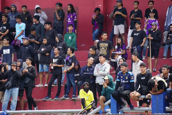 Zwolennicy Persika Kediri Persik Jest Jednym Indonezyjskich Klubów Piłkarskich — Zdjęcie stockowe