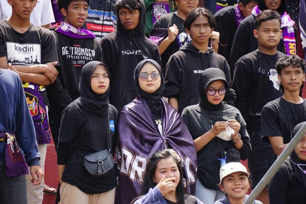 Υποστηρικτές Του Persik Kediri Persik Είναι Ένα Από Ινδονησιακή Ποδοσφαιρική — Φωτογραφία Αρχείου