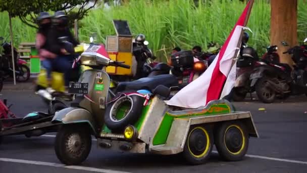 Panjalu摩托车节的各种摩托车 — 图库视频影像