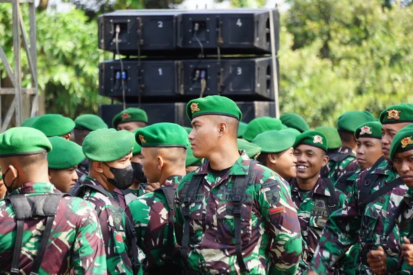 Exército Indonésio Serviço — Fotografia de Stock