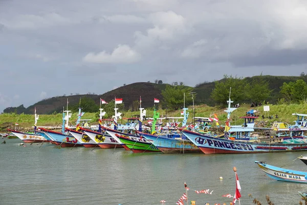 Petik Laut Ceremony Tambakrejo Beach Petik Laut Javanese Fisherman Thanksgiving — Stock Photo, Image