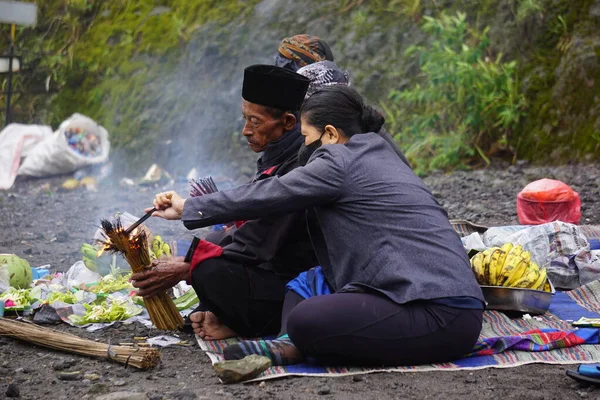 Larung Sesaji Javanische Danksagung Gunung Kelud Larungan Ist Eines Der — Stockfoto